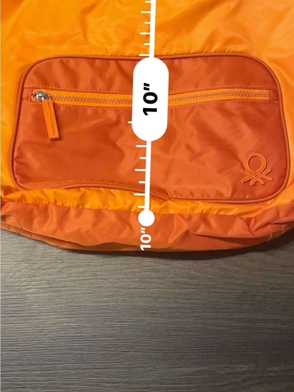 United Colors Of Benetton Orange Nylon Hobo Satchel